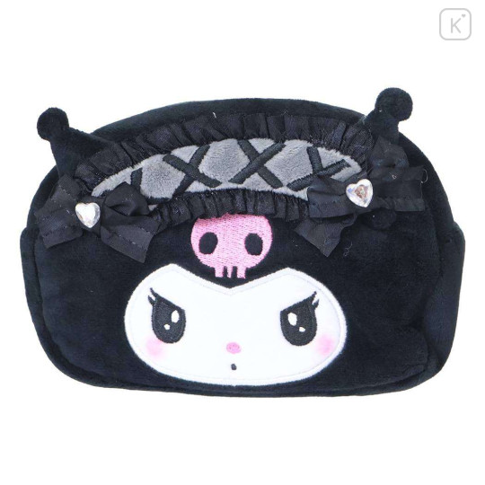 Japan Sanrio Mascot Cosmetic Pouch - Kuromi : Lolita - 1