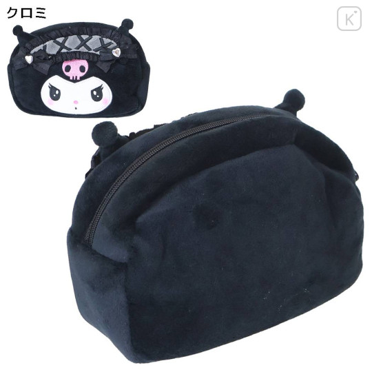 Japan Sanrio Mascot Cosmetic Pouch - Kuromi : Lolita - 2