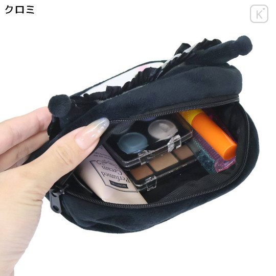 Japan Sanrio Mascot Cosmetic Pouch - Kuromi : Lolita - 3