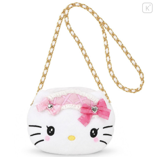 Japan Sanrio Original Plush Pochette Crossbody Shoulder Bag - Hello Kitty : Fairy Tale Party Lolita - 1