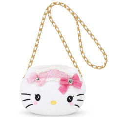 Japan Sanrio Original Plush Pochette Crossbody Shoulder Bag - Hello Kitty : Fairy Tale Party Lolita