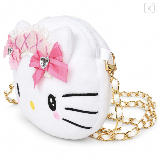 Japan Sanrio Original Plush Pochette Crossbody Shoulder Bag - Hello Kitty : Fairy Tale Party Lolita - 3