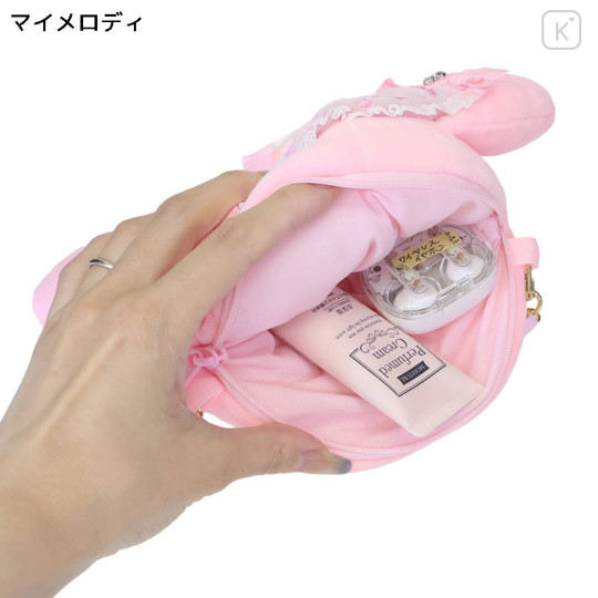 Japan Sanrio Plush Pochette Crossbody Shoulder Bag - My Melody : Lolita - 2