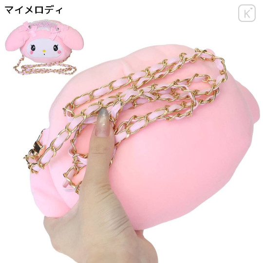 Japan Sanrio Plush Pochette Crossbody Shoulder Bag - My Melody : Lolita - 3