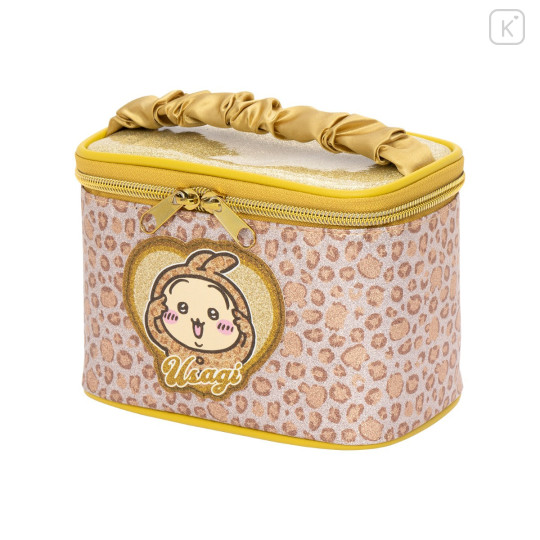 Japan Chiikawa Vanity Pouch - Usagi : Glitter Leopard - 7