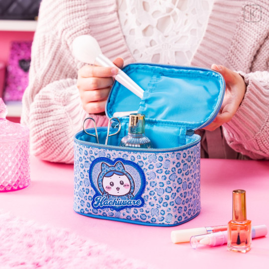 Japan Chiikawa Vanity Pouch - Momonga : Glitter Leopard - 3