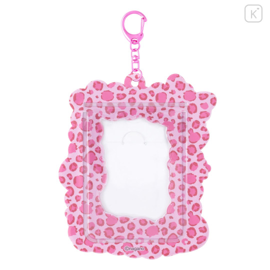 Japan Chiikawa Photo Holder Card Case Keychain - Chiikawa : Leopard Pink - 6