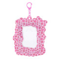 Japan Chiikawa Photo Holder Card Case Keychain - Chiikawa : Leopard Pink - 6