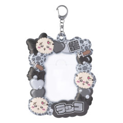 Japan Chiikawa Photo Holder Card Case Keychain - Rakko : Leopard