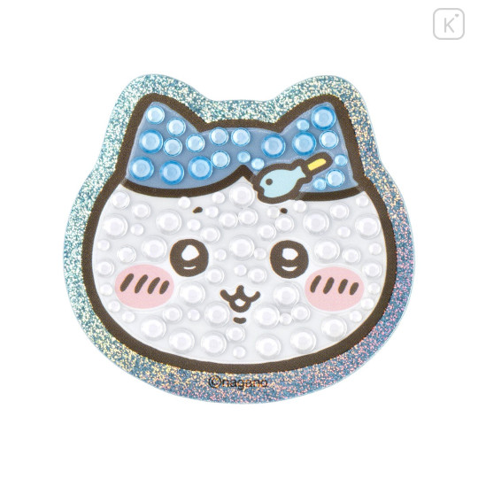 Japan Chiikawa Jewelry Deco Sticker - Hachiware : Hologram Face Wearing Hair Clip - 1