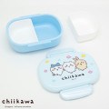 Japan Chiikawa Bento Lunch Box 360ml - Chiikawa & Hachiware & Usagi : Flower Blue - 2