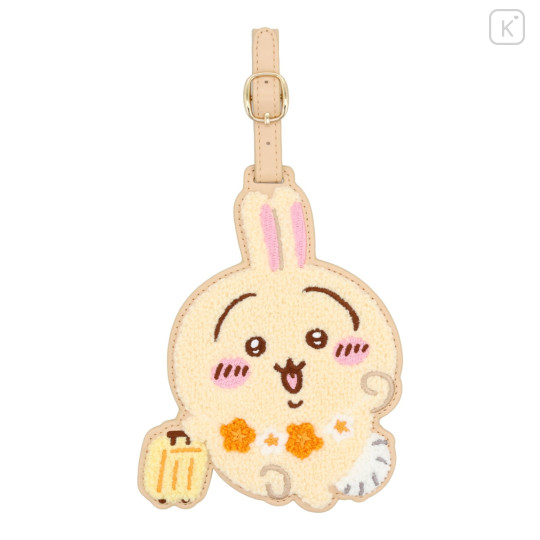 Japan Chiikawa Embroidery Luggage Tag - Usagi (Chiikawa) : Happy Travel - 1