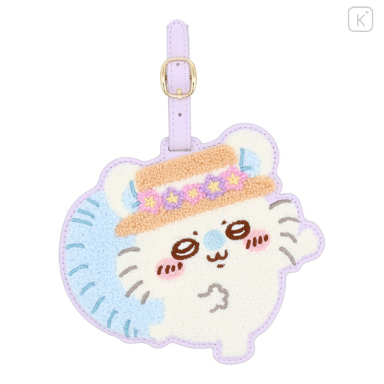 Japan Chiikawa Embroidery Luggage Tag - Momonga : Happy Travel - 1