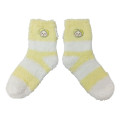 Japan Chiikawa Fluffy Low Crew Socks - Usagi (Chiikawa) : Striped Heart Light Yellow - 1