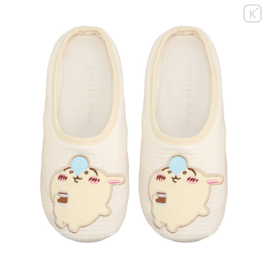 Japan Chiikawa Portable Travel Foldable Slippers & Drawstring Bag - Usagi : Happy Travel - 1