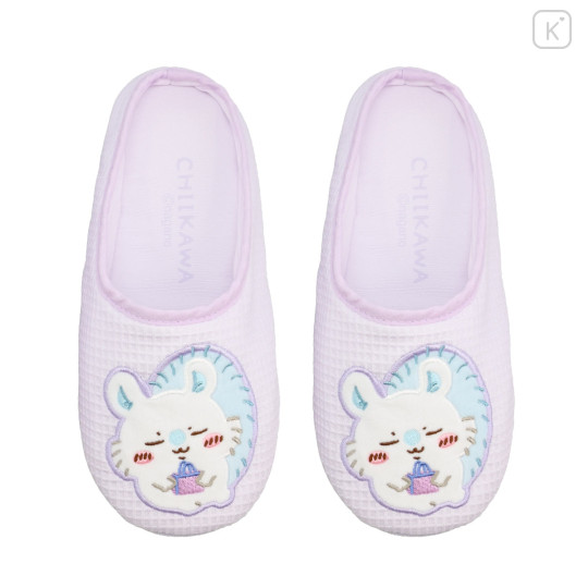 Japan Chiikawa Portable Travel Foldable Slippers & Drawstring Bag - Momonga : Happy Travel - 1