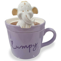 Japan Disney Mascot Mug with Lid - Lumpy : Cafe Latte Art