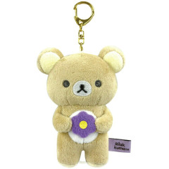 Japan San-X Mascot Holder - Rilakkuma : Basic Rilakkuma Flower Vibrating