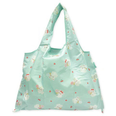 Japan Sanrio Eco Shopping Bag With Pouch - Hanamaruobake : Birthday Mint
