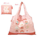 Japan Sanrio Eco Shopping Bag With Pouch - Hanamaruobake : Birthday Pink - 2