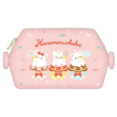 Japan Sanrio Cosmetic Pouch - Hanamaruobake : Birhthday Pink