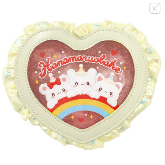 Japan Sanrio Heart-Shaped Clear Pouch - Hanamaruobake : Birthday - 1