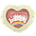 Japan Sanrio Heart-Shaped Clear Pouch - Hanamaruobake : Birthday - 1