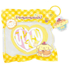 Japan Sanrio Super Soft Squeeze Keychain - Pompompurin : Heart Rollcake