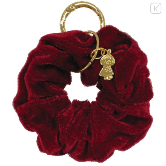 Japan Moomin Scrunchie Charm - Little My : Wine Red Gold Metal Charm - 1