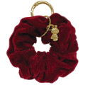 Japan Moomin Scrunchie Charm - Little My : Wine Red Gold Metal Charm - 1