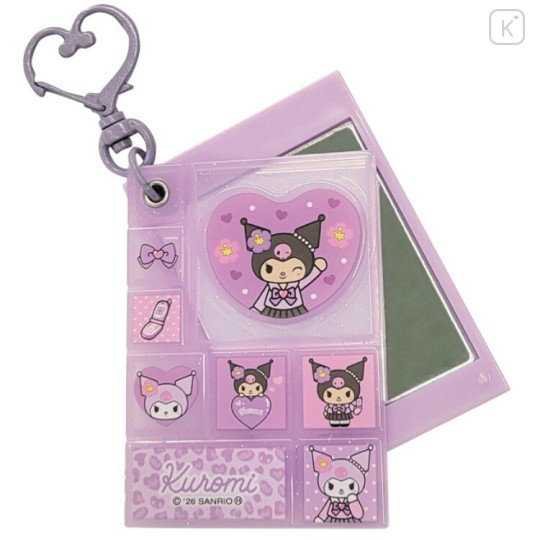 Japan Sanrio Slide Mirror - Kuromi : Gogo Gal Collection Style Up Tile Sticker Style - 1
