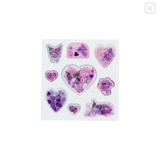 Japan Sanrio Puffy Glitter Stickers - Kuromi & My Melody : Dream - 3