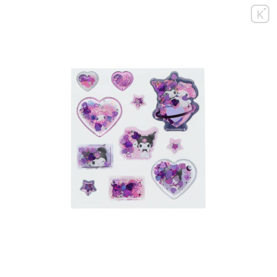 Japan Sanrio Puffy Glitter Stickers - Kuromi & My Melody : Dream - 4