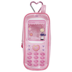 Japan Sanrio Long Clear Accessory Case with Carabiner - Hello Kitty : Gogo Gal Collection Style Up Flip Phone Style