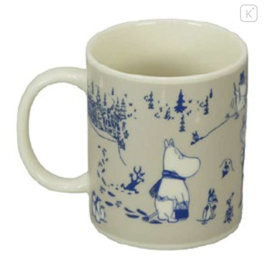 Japan Moomin Porcelain Mug - Moomintroll : Winter Games - 2