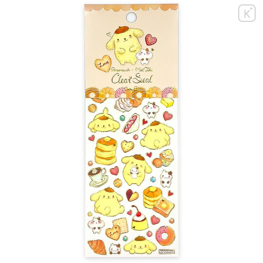 Japan Miki Takei × Sanrio Foil Edge Clear Seal - Pompompurin : Fluffy Soufflé - 1