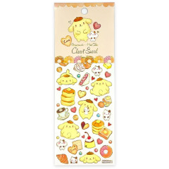 Japan Miki Takei × Sanrio Foil Edge Clear Seal - Pompompurin : Fluffy Soufflé