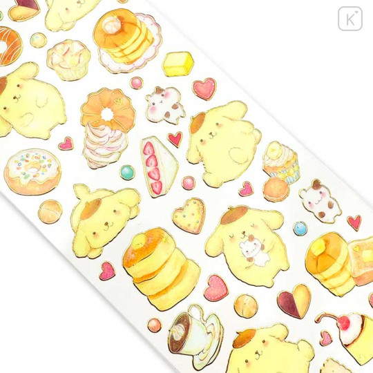 Japan Miki Takei × Sanrio Foil Edge Clear Seal - Pompompurin : Fluffy Soufflé - 3