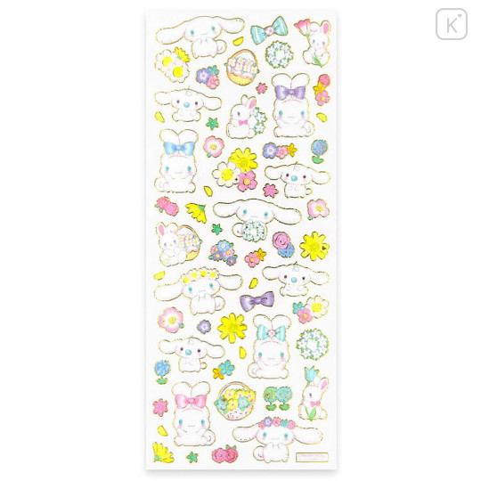 Japan Miki Takei × Sanrio Foil Edge Clear Seal - Cinnamoroll : Pastel Bouquet - 2