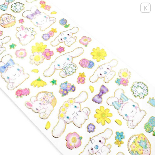 Japan Miki Takei × Sanrio Foil Edge Clear Seal - Cinnamoroll : Pastel Bouquet - 3