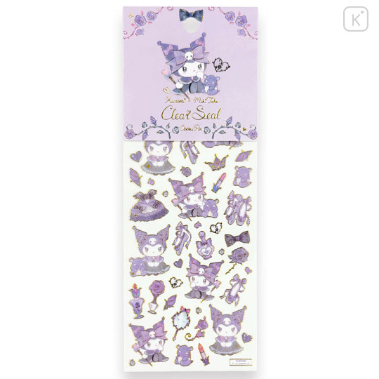 Japan Miki Takei × Sanrio Foil Edge Clear Seal - Kuromi : Dark Feminine - 1