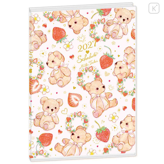 Japan Miki Takei B6 Planner Weekly Schedule Book - Strawberry Teddy 2027 - 1