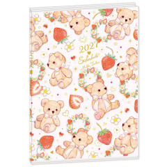 Japan Miki Takei B6 Planner Weekly Schedule Book - Strawberry Teddy 2027