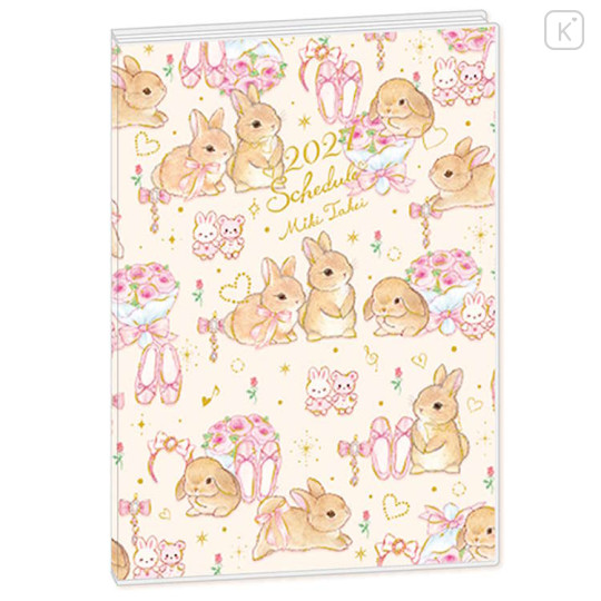 Japan Miki Takei A6 Planner Monthly Schedule Book - Ribbon Rabbit 2027 - 1