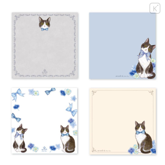 Japan Miki Takei Memo Pad - Tuxedo Cat - 3