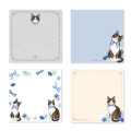 Japan Miki Takei Memo Pad - Tuxedo Cat - 3