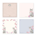 Japan Miki Takei Memo Pad - Silver Tabby - 3