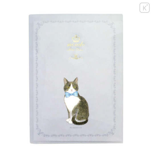 Japan Miki Takei 6 Pockets A5 Clear File - Tuxedo Cat - 1
