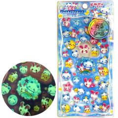 Japan Kamio Glowing Jewel Petit Drop Sticker - Puwa Puwa Pan-chan