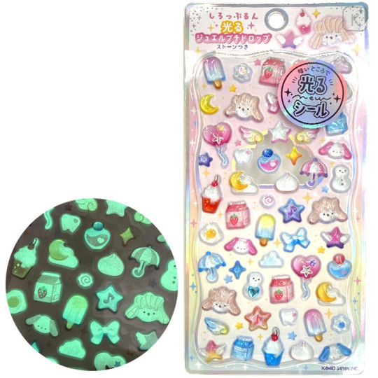 Japan Kamio Glowing Jewel Petit Drop Sticker - Shiroppurun - 1